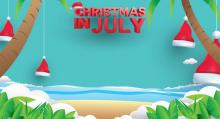 xmas in july beach pic