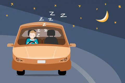 night driving cartoon